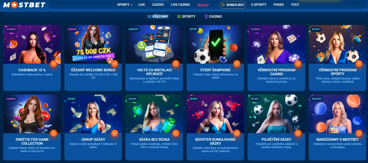 Možnosti po Mostbet přihlášení do systému – bonusy, hry a vklady